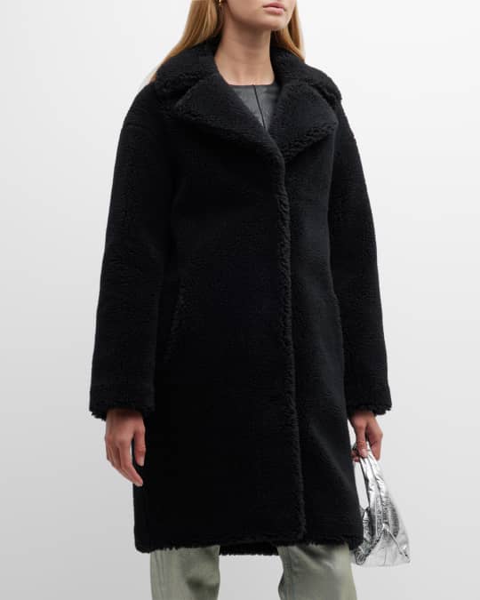 Stand Studio Camille Faux-Fur Teddy Cocoon Coat | Neiman Marcus