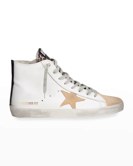 Golden Goose Francy Mixed Leather High-Top Sneakers | Neiman Marcus