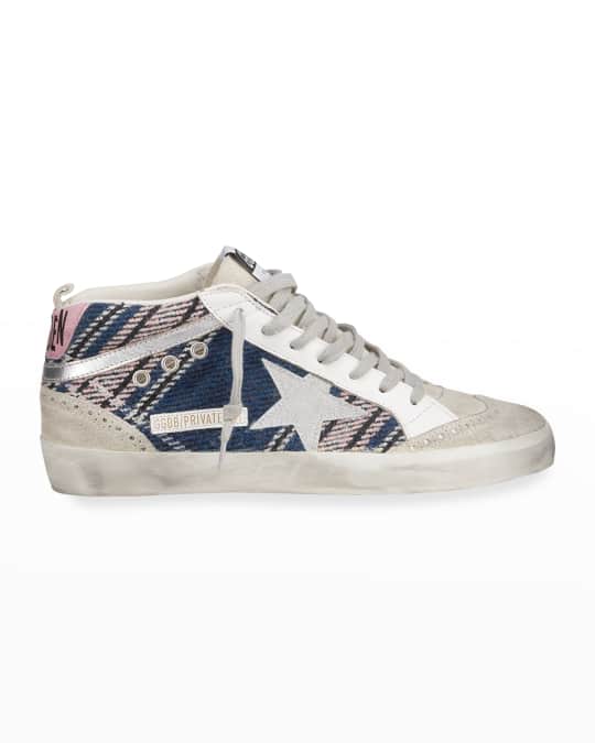Plaid Mid Top Girlie Sneakers