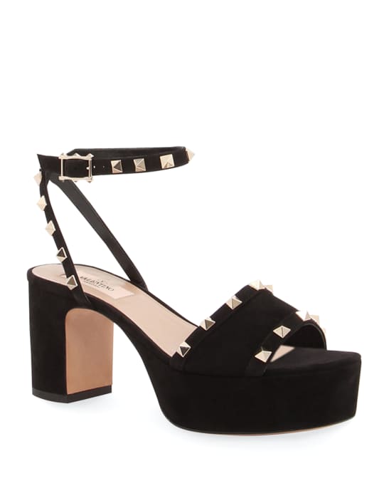 Valentino rockstud top suede sandal