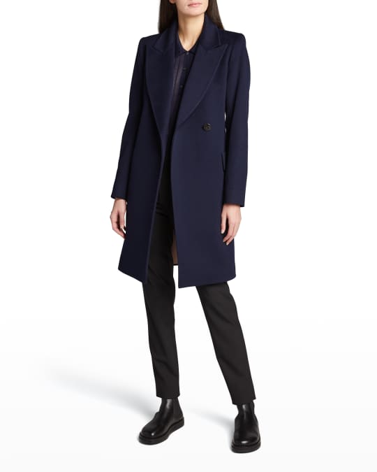 Fleurette One-Button Wool Coat | Neiman Marcus