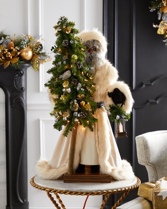 Ditz Designs By The Hen House Golden Opulence Black Santa, 29