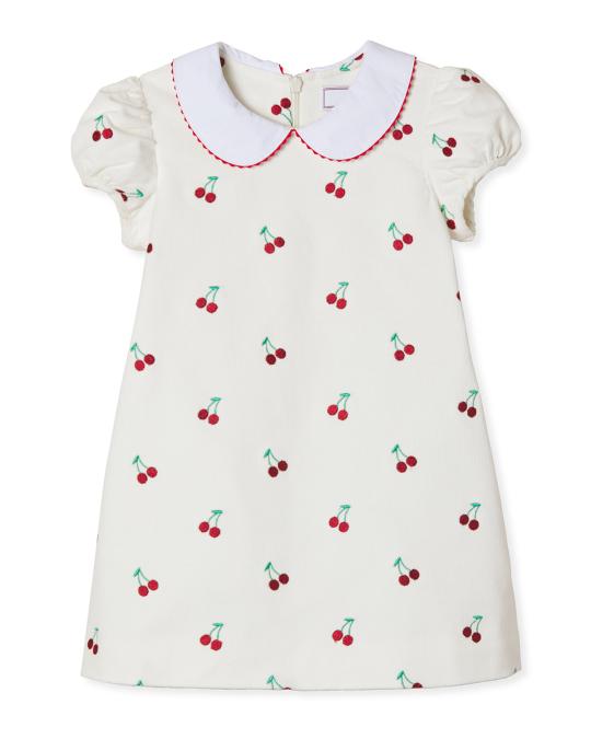 classic prep dress Childrenswear Girl's Paige Cherry-Embroidered Dress, Size 6 Months-8 Shirtdress