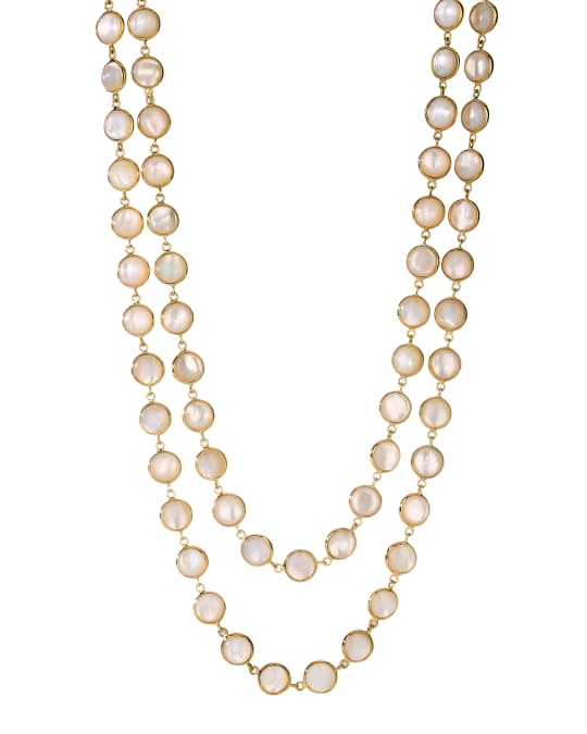 Syna 18k Yellow Gold Chakra Mother-of-Pearl Necklace, 36