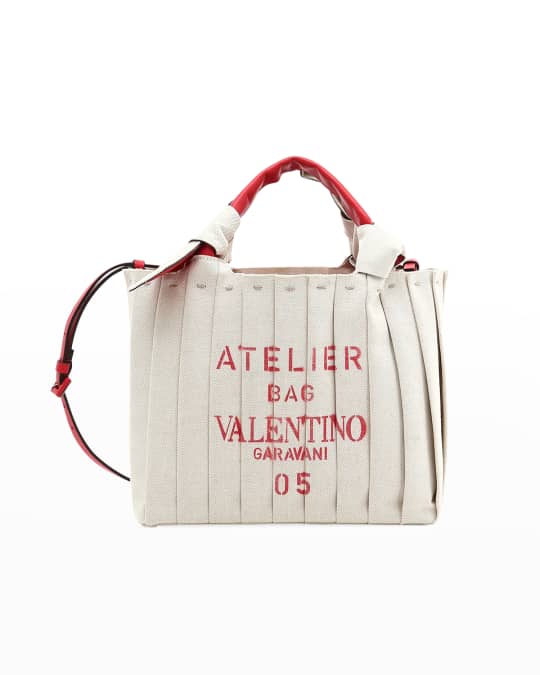 Tote Bags  Womens Valentino Valentino Garavani Atelier 05 Plisse' Edition Mini  Tote Red – Harryswines