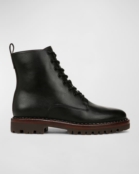 Vince cabria leather combat boots cheap
