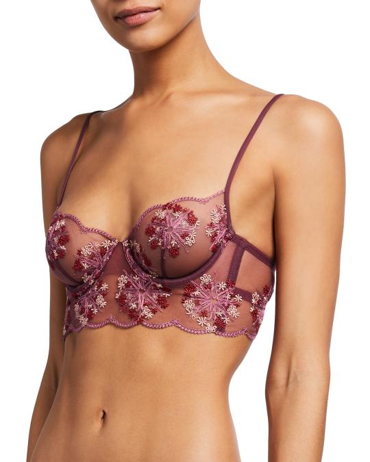 La Perla Flower Explosion Longline Balconette Bra | Neiman Marcus