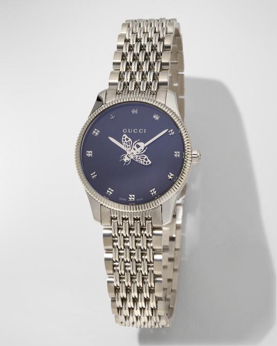 Gucci 29mm G-Timeless Black Bee Watch with Bracelet Strap  display picture 2