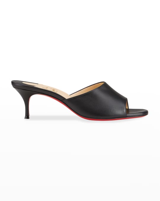 Christian Louboutin East Napa Kitten-Heel Red Sole Mules | Neiman Marcus