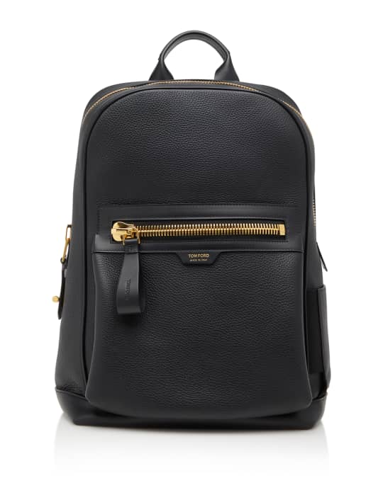 TOM FORD Men's Large Calf Leather Backpack, Black | Neiman Marcus