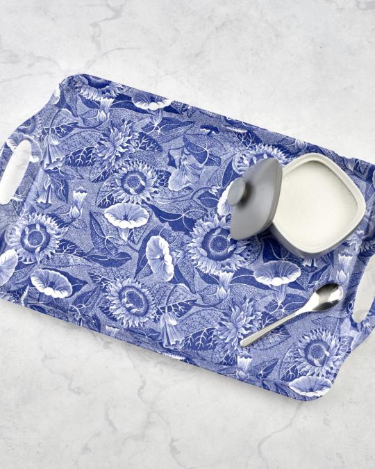 Spode Blue Room Sunflower Melamine Handled Tray | Neiman Marcus