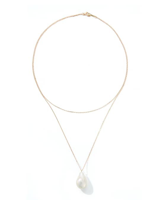 Mizuki 14K Freshwater Pearl Baroque Double-Chain Necklace | Neiman Marcus