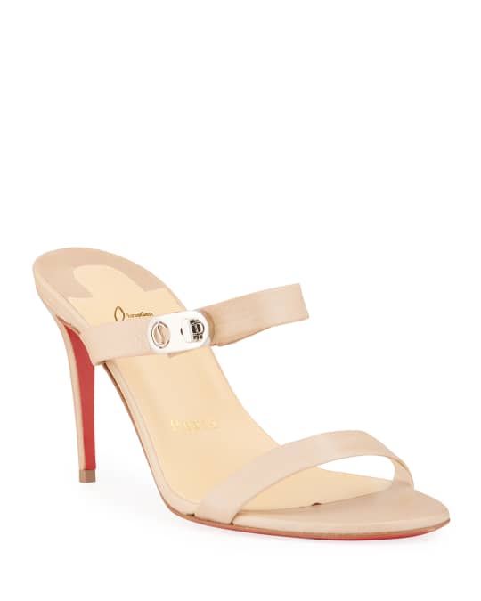 Christian Louboutin Lock Me 85mm Red Sole Stiletto Sandals | Neiman Marcus