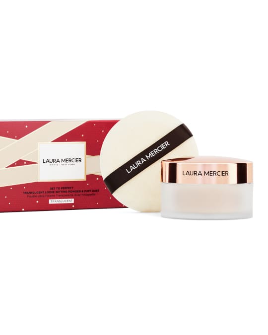 Laura Mercier Set To Perfect Translucent Loose Setting Powder & Puff