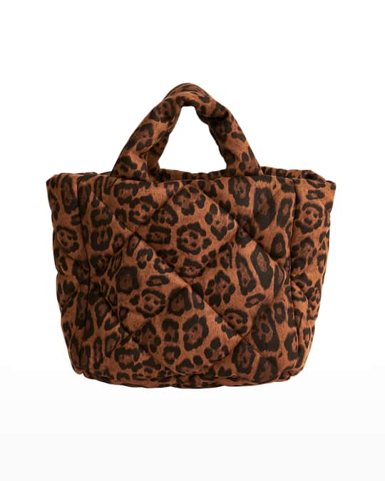 Neiman marcus leopard tote bag hot sale