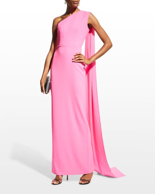Alex Perry Jude Draped One-Shoulder Column Gown | Neiman Marcus