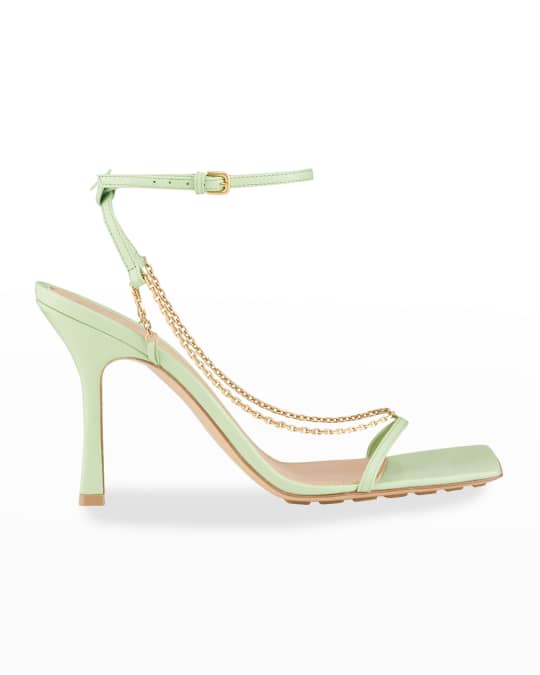 Bottega Veneta Chain Strap Stretch Sandals | Neiman Marcus