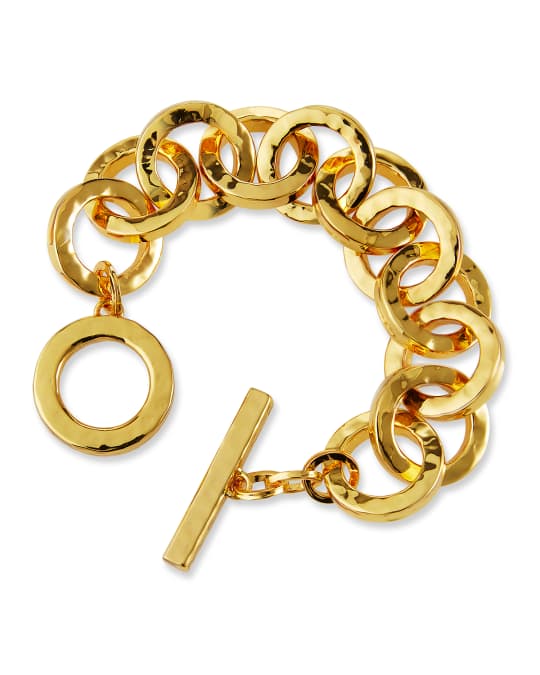 NEST Jewelry Hammered Gold Link Bracelet Neiman Marcus
