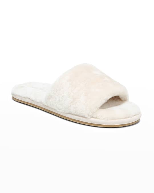 Veronica Beard Gillian Shearling Slide Slippers | Neiman Marcus