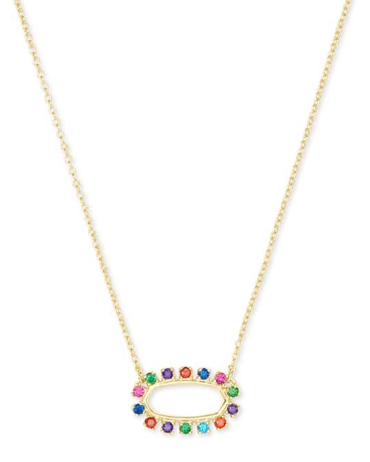 Elisa Open Frame Cubic Zirconia Necklace