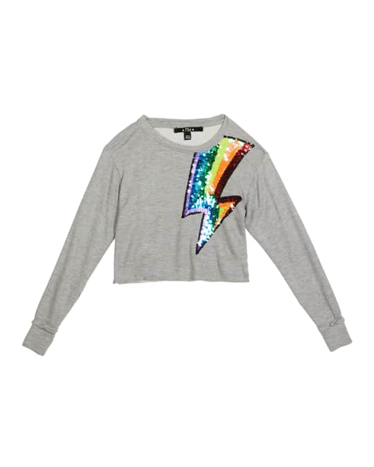 Lightning bolt sales rainbow crew sweater