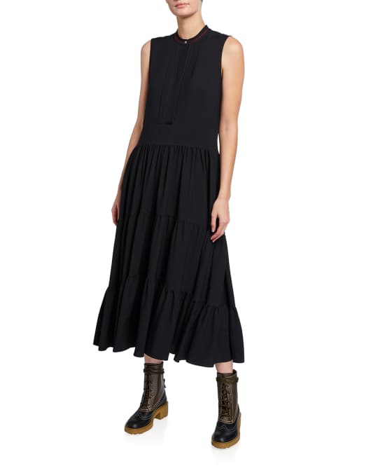 Chloe Tiered Midi Dress | Neiman Marcus