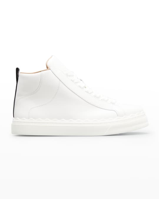 【CHLOE】LAUREN HIGH-TOP SNEAKERS Chloe Lauren High-Top Leather Sneakers | Neiman Marcus