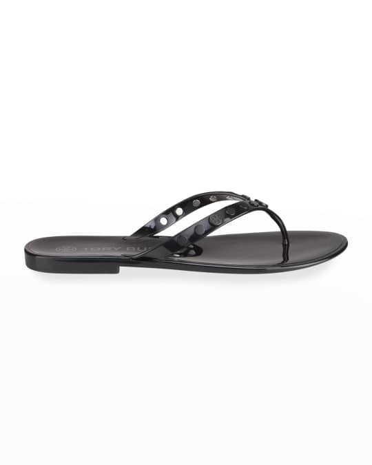 Tory Burch Studded Jelly Thong Sandals | Neiman Marcus