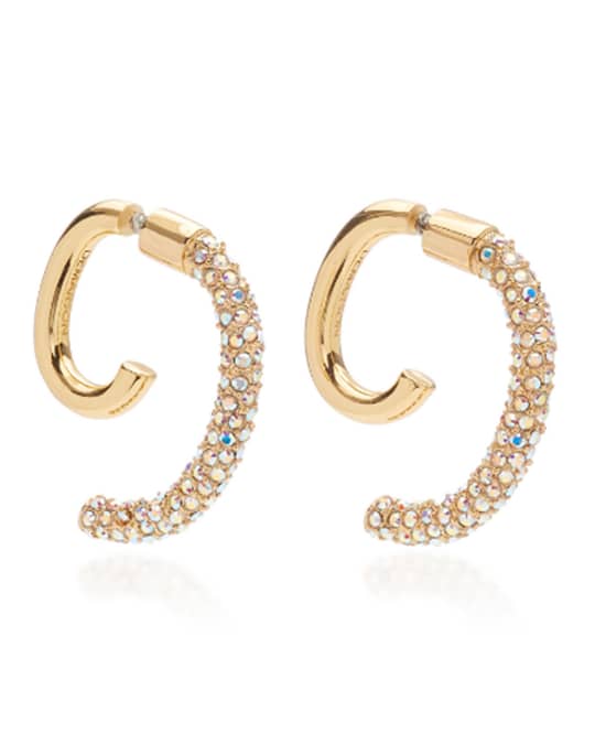 Convertible Pave Luna Earrings