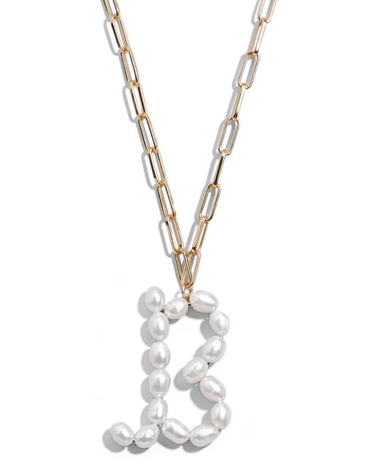 BaubleBar Blair Hera Pearl Initial Pendant Necklace Neiman Marcus