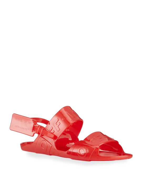 Jelly sandals top off white