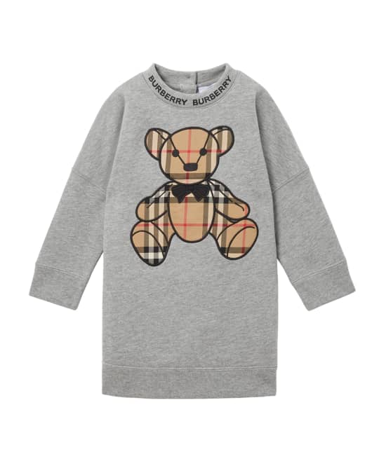 Burberry Girl's Danny Vintage Check Bear Sweatshirt, Size 12M-2