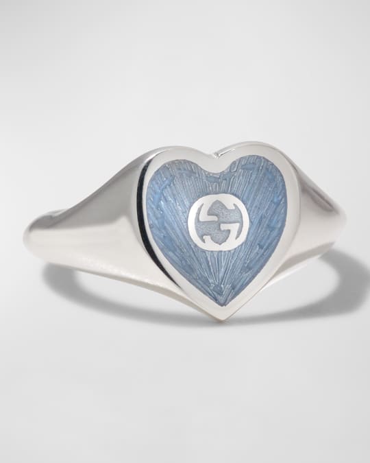 Gucci blue clearance heart ring