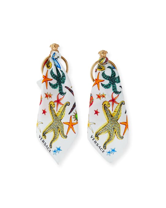 Versace scarf earrings outlet