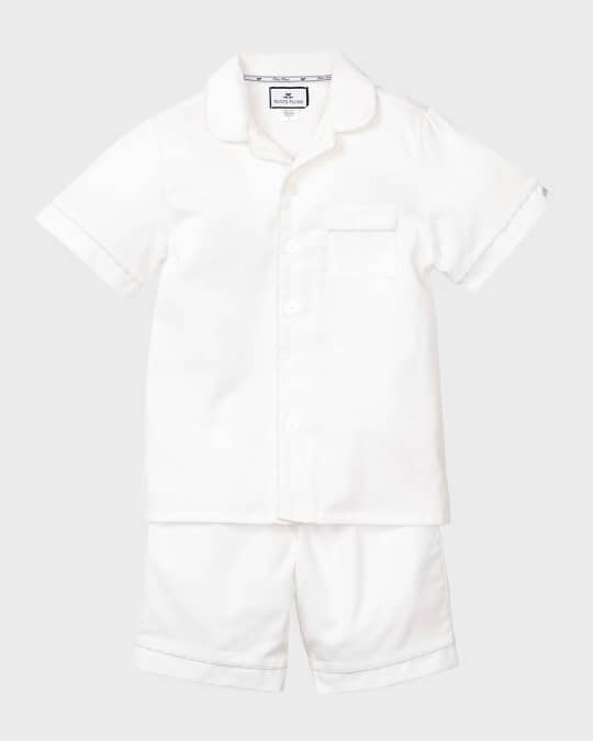 Girl's Classic 2-Piece Solid Pajama Shorts Set, Size 6M-14