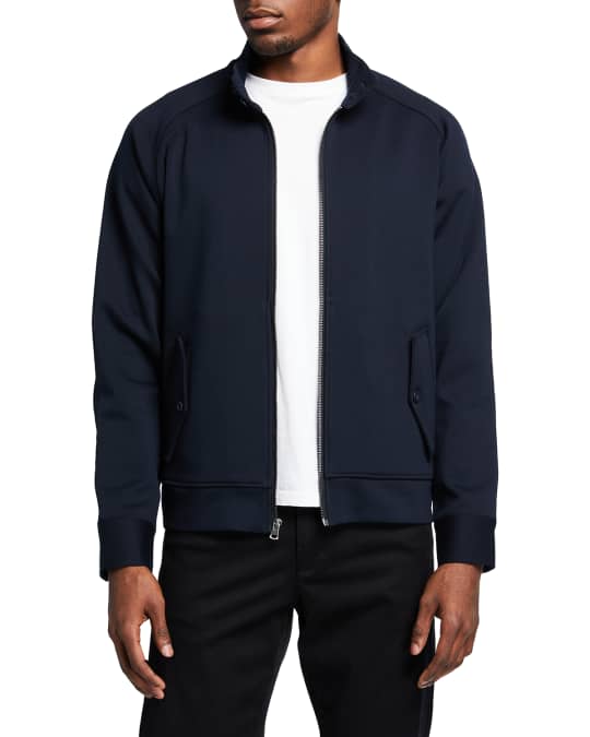 Vince Men's Knit Harrington Jacket Neiman Marcus