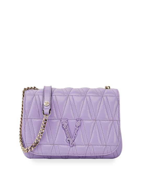 Versace Virtus Quilted Lamb Leather Shoulder Bag Neiman Marcus