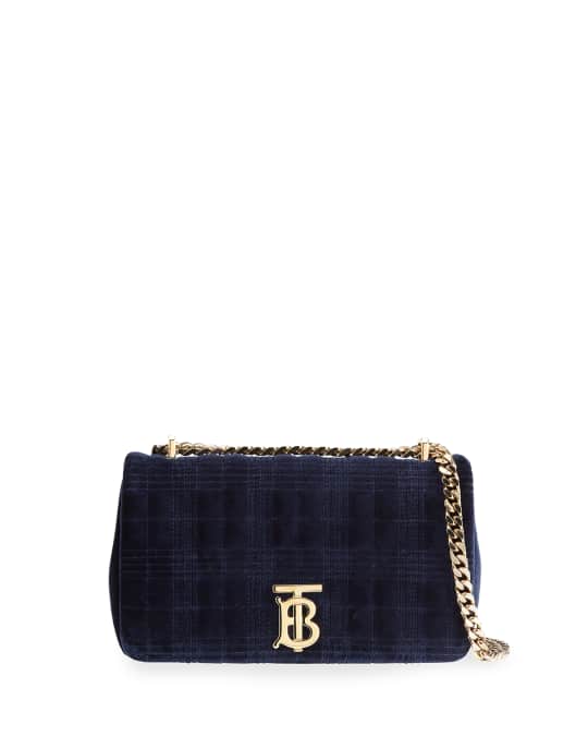 Burberry Lola Small Quilted Velvet Shoulder Bag | Neiman Marcus