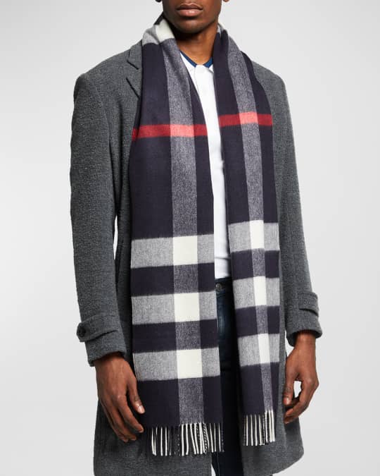 Men s Half Mega Check Scarf