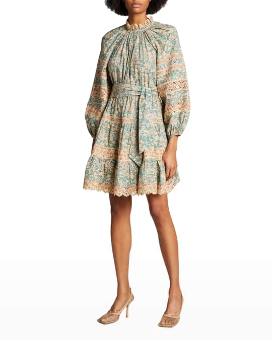 Ulla Johnson Ardith Eyelet Poplin Scalloped Dress | Neiman Marcus