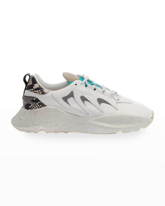 Men s Viper Snake Embossed Chunky Sneakers