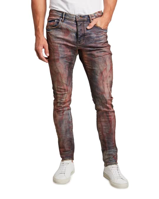 PURPLE Men's Slim-Fit Distressed Jeans