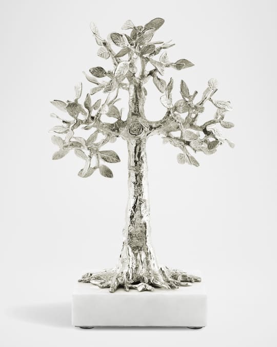 Foliated Cross Nickelplate Sculpture