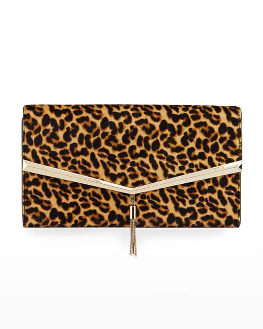 Jimmy Choo Elish CheetahPrint Calf Hair Clutch Bag Neiman Marcus