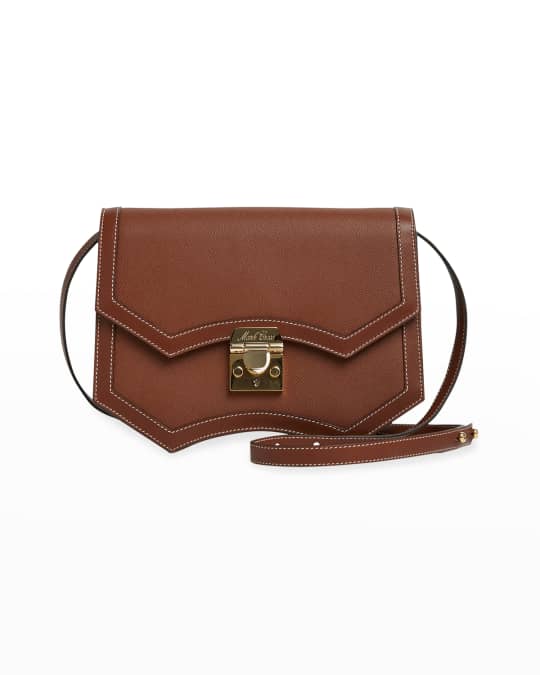 Mark Cross Madeline Structured Leather Crossbody Bag Neiman Marcus