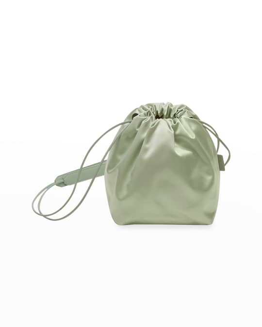 Jil Sander Small Metallic Satin Drawstring Crossbody Bag | Neiman 