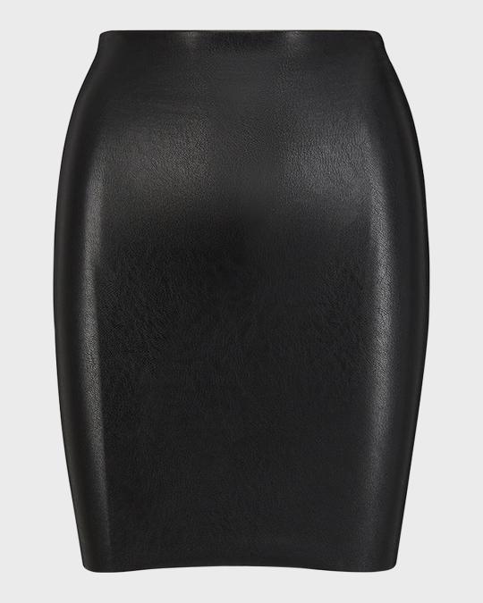 Commando Faux-Leather Mini Pencil Skirt | Neiman Marcus