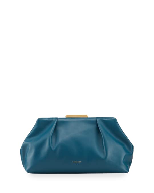 DeMellier Florence Soft Leather Pouch Clutch Bag | Neiman Marcus