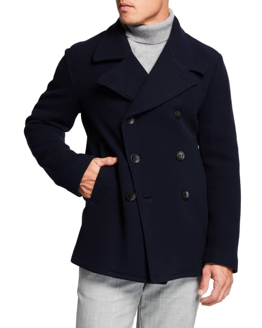 Armani pea coat sales