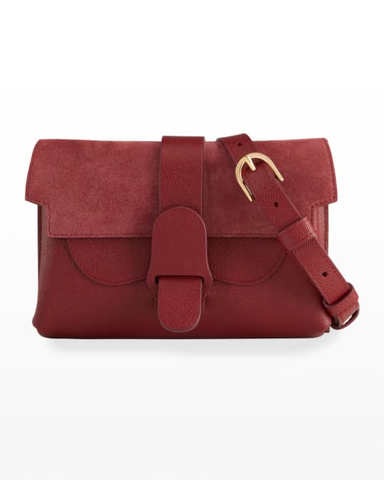 Senreve Aria Mix-leather Belt Bag In Merlot